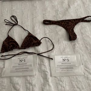 ARK Swimwear Leopard Triangle Bikini/Brazilian